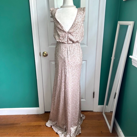 Mother of Bride/Groom Champagne Sequin Gown 6 - Picture 11 of 13